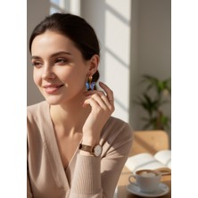 Zaradise Accessories Parıldayan Kelebek Figürlü Antialerjik Paslanmaz Çelik Küpe 130625