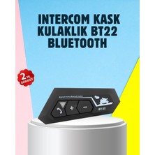 Tuncel Store BT22 Motosiklet Kask Içi Bluetooth Kulaklık Interkom Destekli