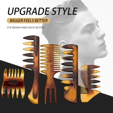 Gaman 5'li Profesyonel Saç Bakım Seti - Tüm Saç Tiplerine Uygun Çoklu Tarak Seti, Geniş Dişli