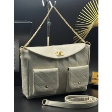 Raees Çift Askılı Kapitone Desenli Kadın Çanta