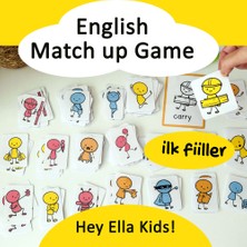 İLK İngilizce Fiil Flash Eğitici Kartlarım (4-7 YAŞ)  Eşleştirme ve hareketi yap oyunu! ANNE ÇOCUK OYUNU