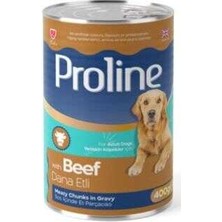 Proline Sos Içinde Parça Etli Yetişkin Dana Etli Konserve Köpek Maması 400 gr