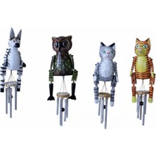 Ahşap Hayvan Figürlü Rüzgar Çanı Model 2