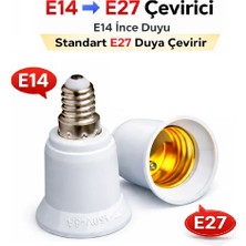 Anktek E14 Duy’dan E27 Ye Çevirici Duy (1 Adet) E14 Ince Duy’u Standart E27 Duy’a Dönüştür
