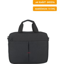 Dada 13,3"-14" inç Laptop Evrak Çantası Farklı Ölçülerde Tablet A4 Kağıt ve Dosya Uyumlu Darbe Emici Koruma Omuz Askılı