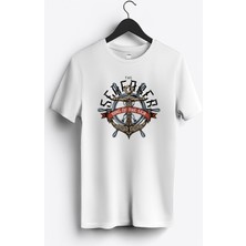 MGAX Denizlerin Kralı Baskılı Regular Sıfır Yaka %100 Pamuk Unisex Penye T-Shirt