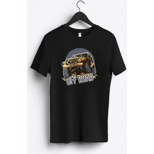 MGAX Off Road Baskılı Regular Sıfır Yaka %100 Pamuk Unisex Penye T-Shirt