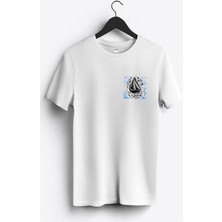 MGAX Denizci Yelkenli Arma Baskılı Regular Sıfır Yaka %100 Pamuk Unisex Penye T-Shirt