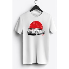 MGAX Araba Gtr Baskılı Regular Sıfır Yaka %100 Pamuk Unisex Penye T-Shirt