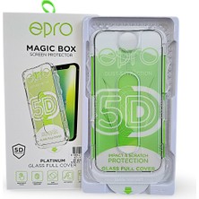 Epro iPhone 17 Uyumlu Kolay Uygulama Aparatlı Çizilmez Tam Kapatan 5d Temperli Parlak Cam Ekran Koruyucu
