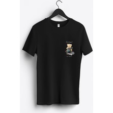 MGAX Sevimli Ayı Just Relax Arma Baskılı Regular Sıfır Yaka %100 Pamuk Unisex Penye T-Shirt