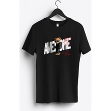 MGAX Awesome Teddy Bear Baskılı Regular Sıfır Yaka %100 Pamuk Unisex Penye T-Shirt