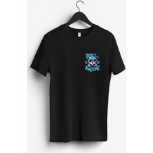MGAX Sevimli Ayı Born To Be Awesome Arma Baskılı Regular Sıfır Yaka %100 Pamuk Unisex Penye T-Shirt