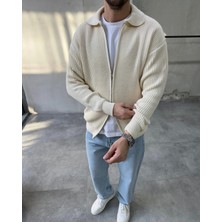 Difransel Jeans Erkek Fermuarlı Triko Sweatshirt