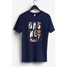 MGAX Basketbol Born To Win Basketball Baskılı Regular Sıfır Yaka %100 Pamuk Unisex Penye T-Shirt