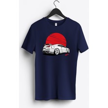 MGAX Araba Gtr Baskılı Regular Sıfır Yaka %100 Pamuk Unisex Penye T-Shirt