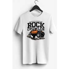 MGAX Off Road Adventure Rock Crowler Baskılı Regular Sıfır Yaka %100 Pamuk Unisex Penye T-Shirt