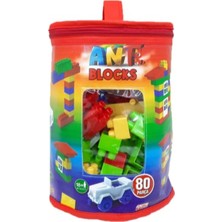 Asya Oyuncak ASYA ANT081 ÇANTALI BLOCKS PASTEL 80 PARÇA