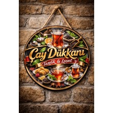 Mayeka Cafe Restoran Için Çay Ocağı Duvar Kapı Tablo Süsü Ahşap Askılı Pano Tabela No 70