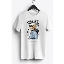 MGAX Skull Forever Cool Baskılı Regular Sıfır Yaka %100 Pamuk Unisex Penye T-Shirt