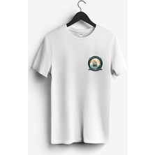 MGAX Denizci Denizlerin Kralı Arma Baskılı Regular Sıfır Yaka %100 Pamuk Unisex Penye T-Shirt