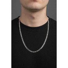 Gümüş Renk Figaro Zincir Erkek Kolye