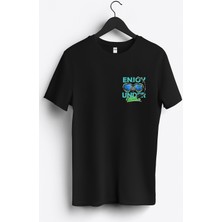 MGAX Dalgıç Enjoy Under Water Arma Baskılı Regular Sıfır Yaka %100 Pamuk Unisex Penye T-Shirt