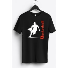 MGAX Basketbol Basketball Player Baskılı Regular Sıfır Yaka %100 Pamuk Unisex Penye T-Shirt