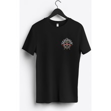 MGAX Denizlerin Kralı Arma Baskılı Regular Sıfır Yaka %100 Pamuk Unisex Penye T-Shirt