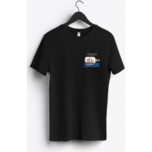 MGAX Denizci Şişedeki Yelkenli Arma Baskılı Regular Sıfır Yaka %100 Pamuk Unisex Penye T-Shirt