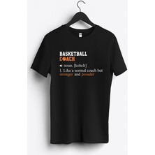 MGAX Basketbol Basketball Coach Baskılı Regular Sıfır Yaka %100 Pamuk Unisex Penye T-Shirt