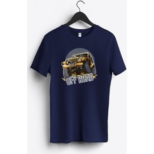 MGAX Off Road Baskılı Regular Sıfır Yaka %100 Pamuk Unisex Penye T-Shirt