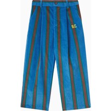 Bobo Choses Çocuklar Için Çizgili Pamuk Pantolon Mavi
