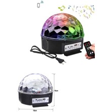 MK Beykoz LED Işık Disko Topu Bluetooth Hoparlörlü USB Müzik Çalar Kumandalı - KE002Q-798DG5
