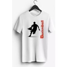 MGAX Basketbol Basketball Player Baskılı Regular Sıfır Yaka %100 Pamuk Unisex Penye T-Shirt