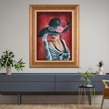 Giyense Altın Varaklı Çerçeveli Paspartulu Tablo DRE1062