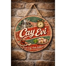 Mayeka Cafe Restoran Için Çay Ocağı Duvar Kapı Tablo Süsü Ahşap Askılı Pano Tabela No 54
