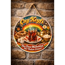Mayeka Cafe Restoran Için Çay Ocağı Duvar Kapı Tablo Süsü Ahşap Askılı Pano Tabela No 67