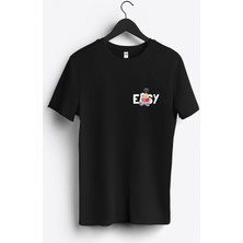 MGAX Sevimli Ayı Take It Easy Arma Baskılı Regular Sıfır Yaka %100 Pamuk Unisex Penye T-Shirt