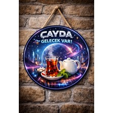 Mayeka Cafe Restoran Için Çay Ocağı Duvar Kapı Tablo Süsü Ahşap Askılı Pano Tabela No 65