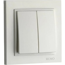 Mono Electric Komitatör Beyaz Modül+Düğme ve Çerçevesi