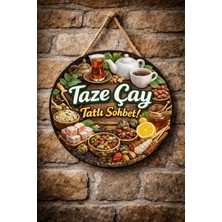 Mayeka Cafe Restoran Için Çay Ocağı Duvar Kapı Tablo Süsü Ahşap Askılı Pano Tabela No 51