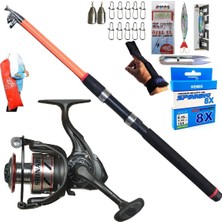 Oslo Shinari 4000 210CM 50-150GR Piranha Dolphin Spin Olta Takımı Seti