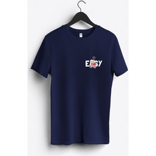 MGAX Sevimli Ayı Take It Easy Arma Baskılı Regular Sıfır Yaka %100 Pamuk Unisex Penye T-Shirt
