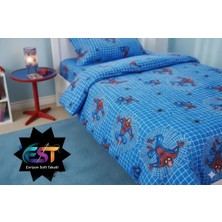 Evrizon Erkek Çocuk Örümcek Adam Mavi Çarşaflı Tek Kişilik Nevresim Takımı