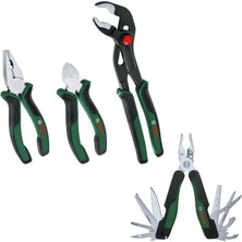 Bosch El Aleti Seti (Boru Anahtarı 250-YAN Keski 160-PENSE 180) 3 Parça Premium + Çok Amaçlı Alet Pense - Çakı (16 Özellik)