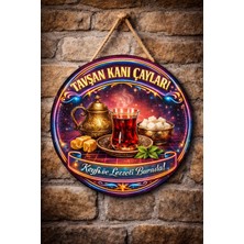 Mayeka Cafe Restoran Için Çay Ocağı Duvar Kapı Tablo Süsü Ahşap Askılı Pano Tabela No 59