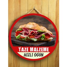 Mayeka Cafeler Restoranlar Sandviççiler Büfeler Için Sandviç Duvar Kapı Tablo Ahşap Askılı Pano Tabela