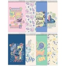 Lilo & Stitch A7 Spiralli Bloknot 42 Yaprak Çizgili