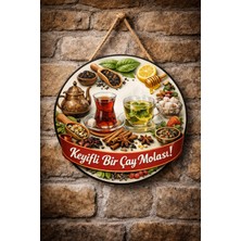 Mayeka Cafe Restoran Için Çay Ocağı Duvar Kapı Tablo Süsü Ahşap Askılı Pano Tabela No 50